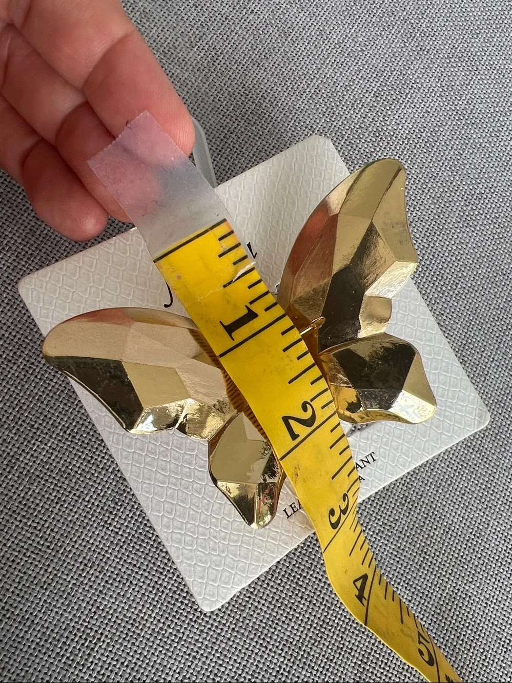 Natasha Gold Butterfly Metal claw jaw hair clip NWT
